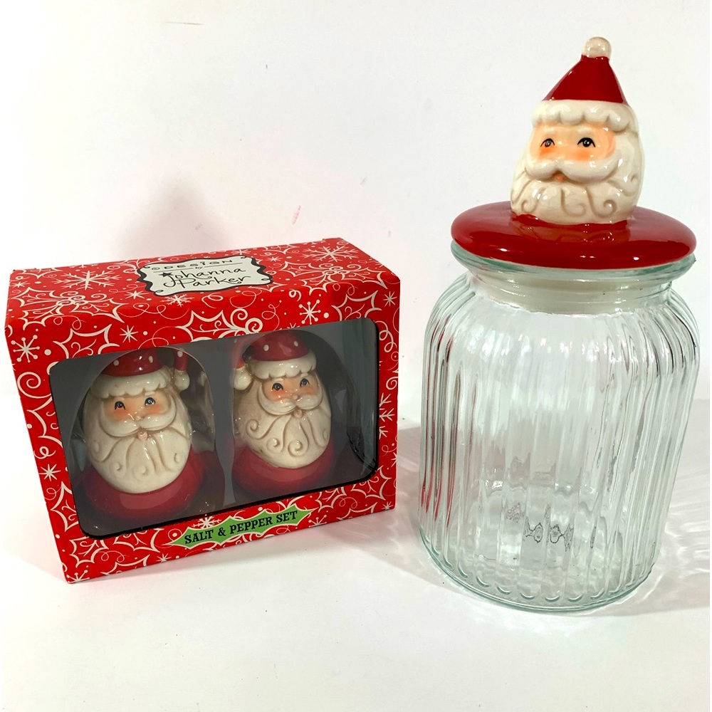 Johanna Parker Santa Canister & Salt & Pepper Set